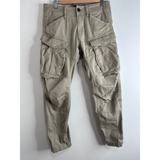 G-Star RAW Rovic Zip 3D Straight Tapered Cargo Pants Tan Khaki 29x30 Pockets