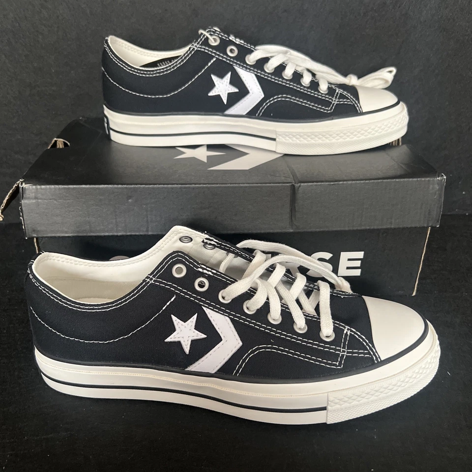 Star Player 76 Premium Vintage Converse Runners Black & White  Size M 9 - W 10.5 - image 2 of 4