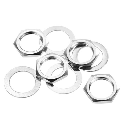 #ad Guitar Nut and Washers 3 8quot; Guitar Input Output Jack Socket Nut Silver4 Set $13.11