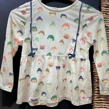 Girl’s Pink Chicken Bows and Faces Dollie Peplin Top size 10