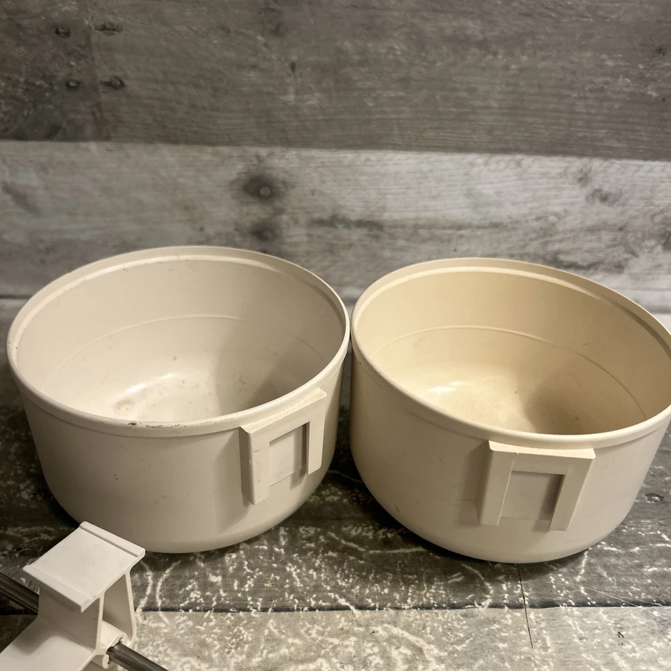 Passap Duomatic DM80 Yarn Holder Bowls Cups (Set of 2 w/ bracket) - Image 3 of 4