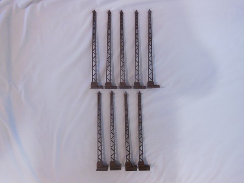 6000 LGB Catenary Wire Mast brown lot 9 masts modified G scale g
