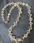 VTG Miriam Haskell Clear Faceted Graduated Lucite Runway Necklace 30” Long!