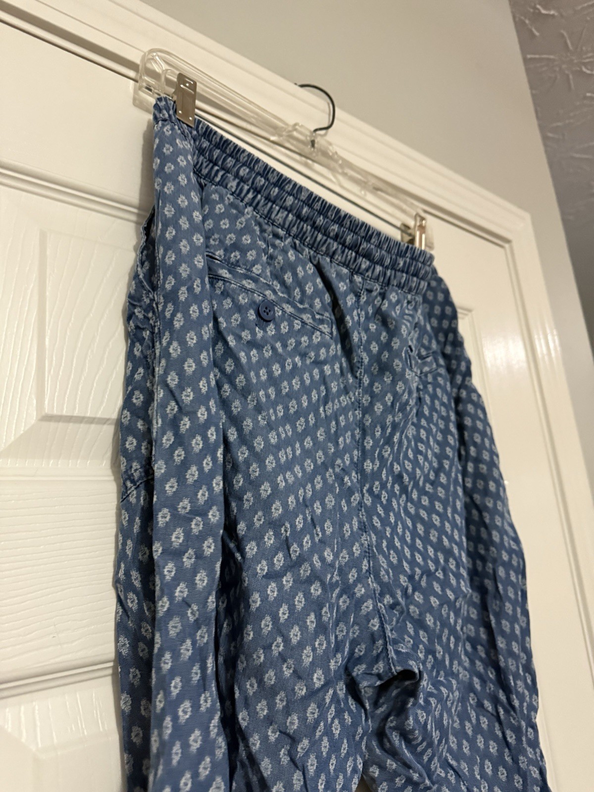 Gap Blue-gray  Paisley Pattern Drawstring Relaxed… - image 13