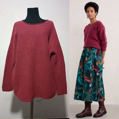 Seasalt Cornwall Fruity Wool Sweater Pink Dulce UK22/EU50/US18