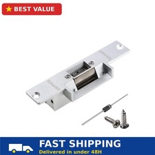 UHPPOTE Electric Door Strike Lock Fail Secure 12VDC Access Control Zinc