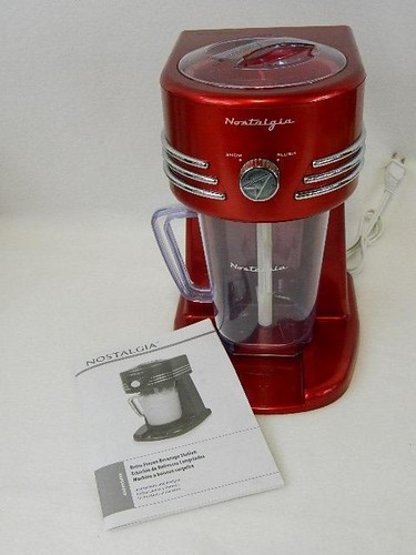 Nostalgia Frozen Drink Machine Portable Slushy Maker for Margaritas Smoothies