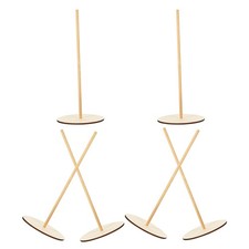 6 Sets Wooden Donut Display Stand Holder Rack For Party Table Decoration