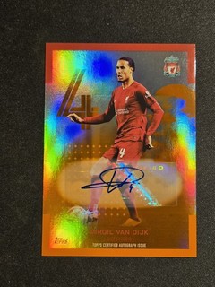 Topps Virgil Van Dijk Auto Numbered /25 Fc Liverpool Autograph Signature