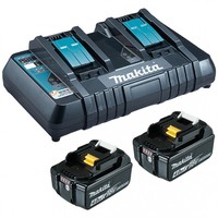 Makita 18V Power Source-Kit, 2 Akkus BL1850B, 1 SchnellladegeräT DC18RD