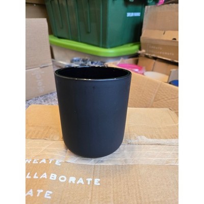 Matte Black Ceramic Candle Jars 16 oz Set of 6 DIY Candle Making Vessels Bulk