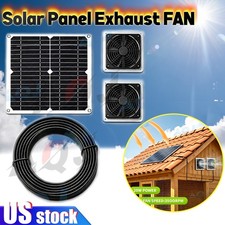 18V Solar Attic Fan Kit 14" DC Fan with 25W Motor for Roof Vent or Chicken Coop