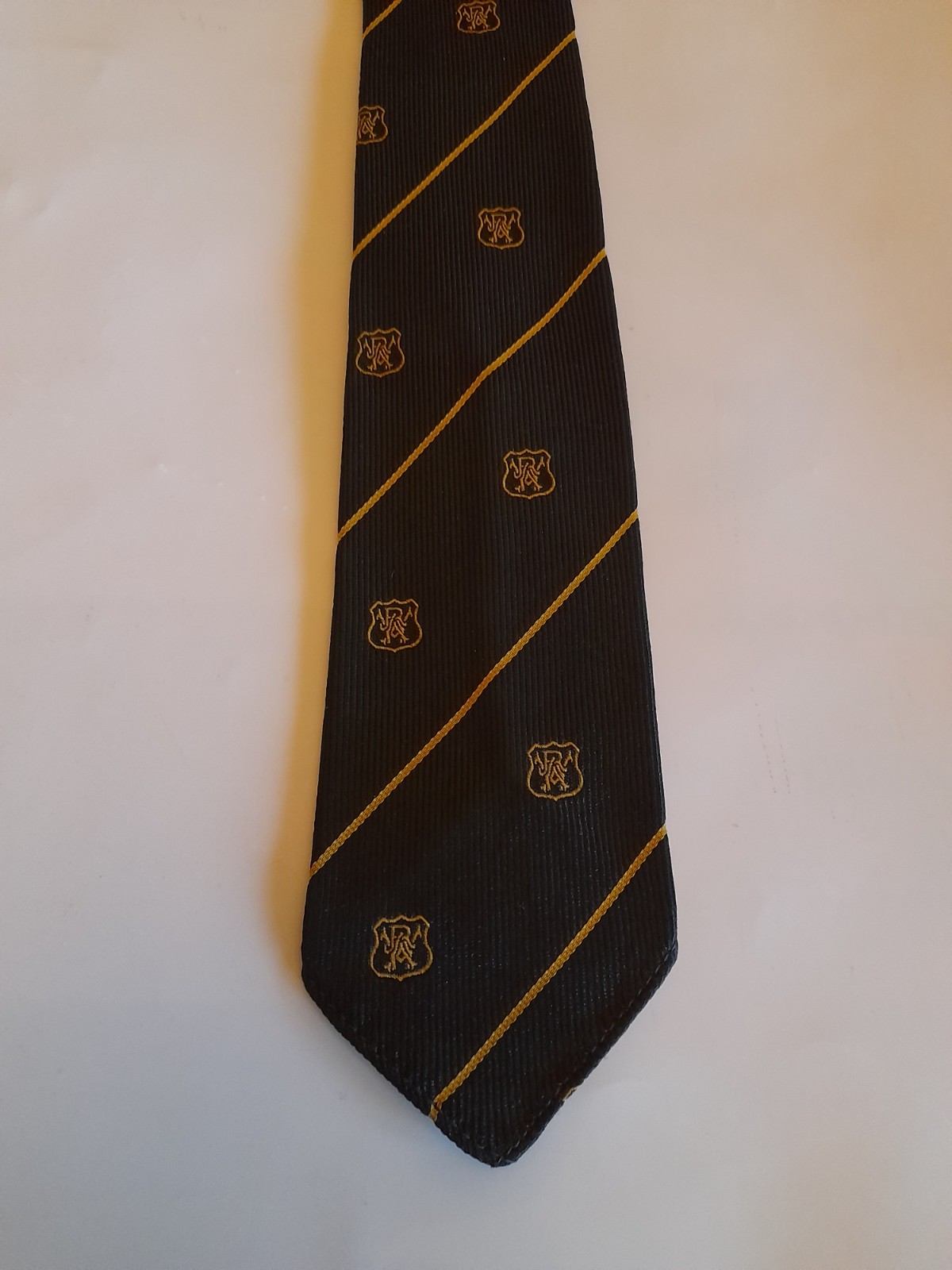cravatta cravate tie rugby New Zealand WELLINGTON RUGBY UNION vintage polyester