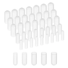 100pcs Rubber End Caps Protective Caps 2mm 3mm 4mm 5mm 6mm Clear