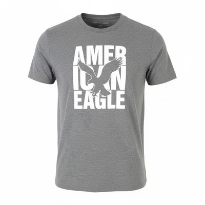 American Eagle Outfitters T-Shirt Homme Gris S Coupe Classique À Manches Courtes - Photo 1/4