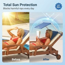 Lounger sun shade canopy /w inflatable cushion ( clip sunshade attachment cover