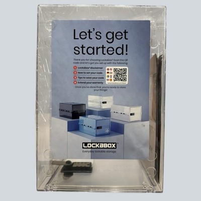 Lockabox One  Crystal Lockable Storage 11.25×7.75×6.5 in BRAND NEW