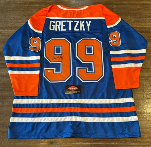 Wayne Gretzky NHL Edmonton Oilers Signed Hockey Jersey XL COA