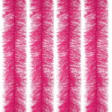 6.6Ft Feather Boa, 4 Pcs Artificial Fluffy Feather Boas, Rose Red