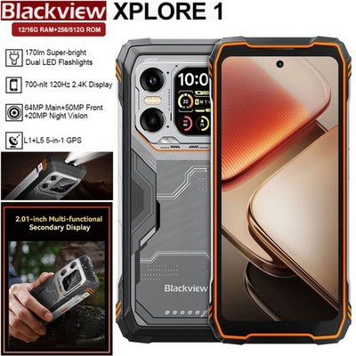 6.78'' Blackview XPLORE 1 5G Rugged Phone Android 15 Mobile Waterproof 20000mAh