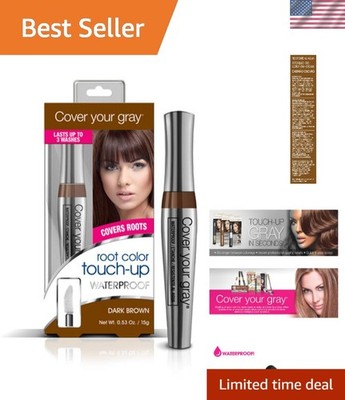 Waterproof Dark Brown Root Touch-Up Cream - 0.53 Ounce for Effortless Coverage