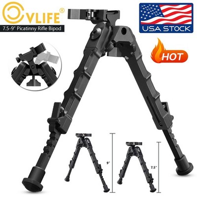 7.5-9''Adjustable Hunting Bipod Quick Release Rifle Bipod for 20mm Picatinny Rail