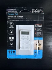 myTouchSmart Indoor In-Wall Simple Set Digital Timer Programmable White