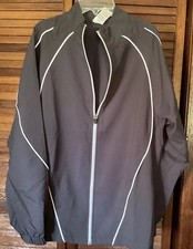 Russell athletics women  s gray and white athletic jacket size small