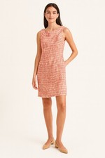 Talbots Tweed Sleeveless Lined Shift Career Old Money Dress 6