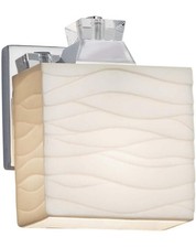 Justice Design Porcelina Ardent 1-LT Sconce R, WV/CH - PNA-8471-55-WAVE-CROM