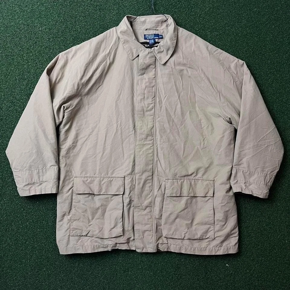 Chaqueta Polo Ralph Lauren Forrada de Lana Crema Cremallera Completa Tareas Foto 2 de 4