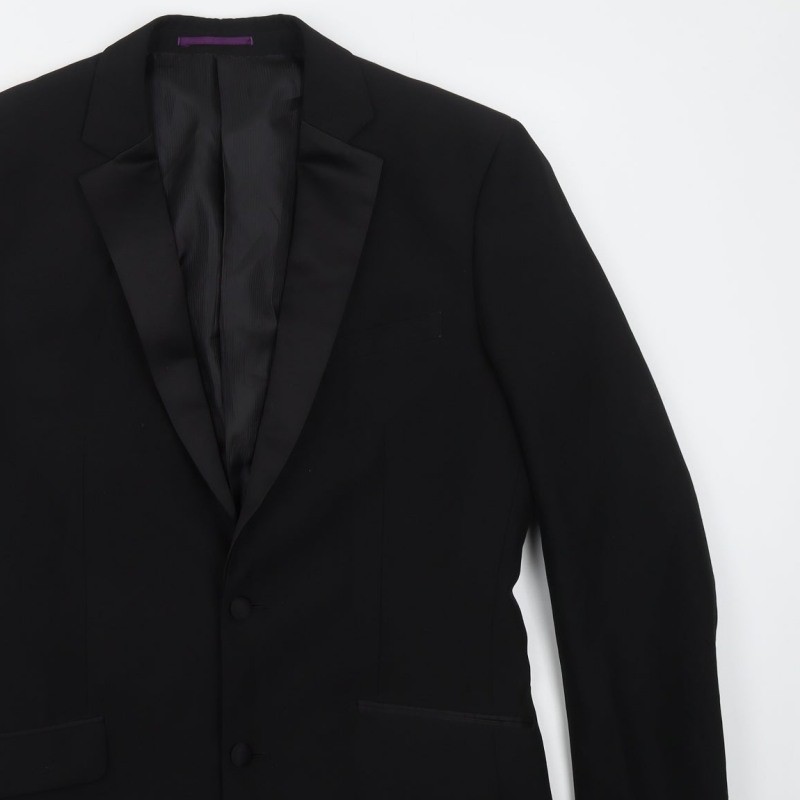 Charlton Gray Mens Jacket Suit Jacket Size 38 Black Long image 10