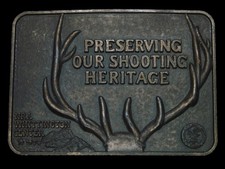 TA17110 VINTAGE 1970s  NRA WHITTINGTON CENTER  NAT'L RIFLE ASSOC. BELT BUCKLE