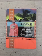 Hurley Youth Boy's UPF 50 Long Sleeve Swim Top Sz XXL 18/20 Orange A45