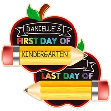 First Day of School Board Sign   Double-Sided  Reusable Apple Shape Board 13...