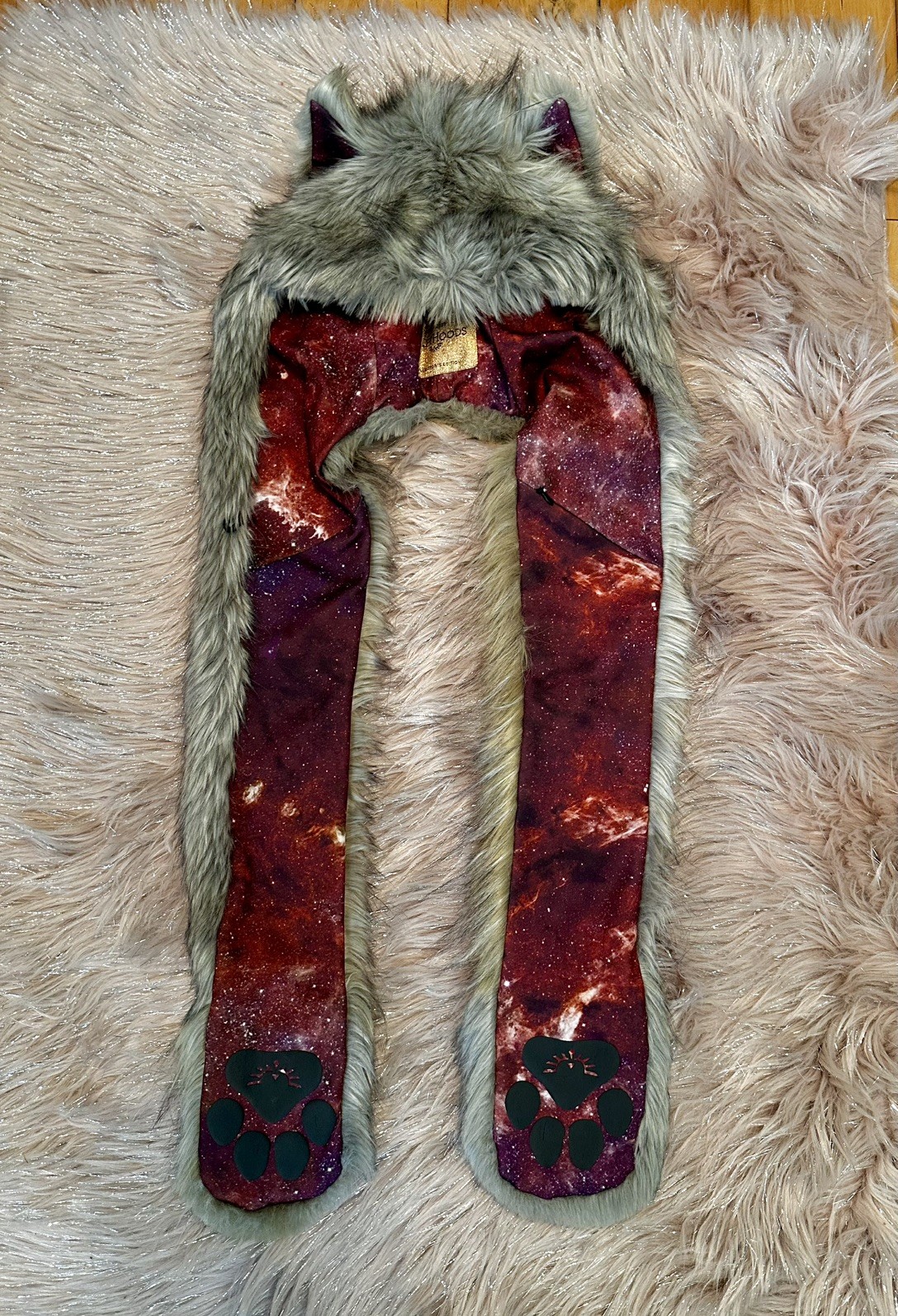 SpiritHoods Galaxy  Ruby Arctic Wolf Fox Moon Spi… - image 17