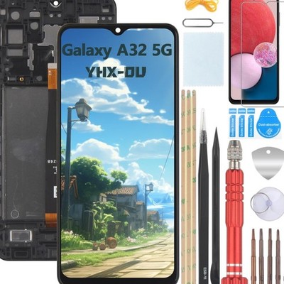 6.5'' Schwarz Rahmen Display für Samsung Galaxy A32 5G LCD Ersatz Kit mit Sch...