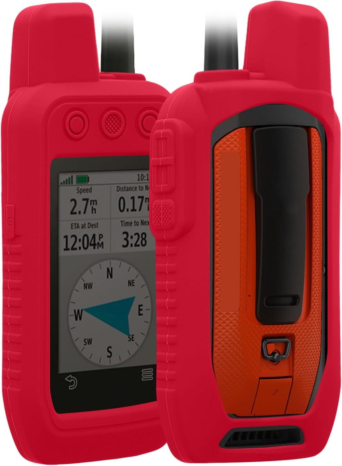 Housse Garmin Alpha 300 et 200 kwmobile étui de protection antichoc en silicone noir pour GPS