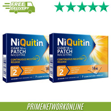 Image of 2x - NiQuitin Clear Patch 14mg - 7 Patches - Step 2 | 100% ORIGINAL ⭐⭐⭐⭐⭐