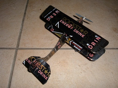 ROCKSTAR Energy Drink Airplane. Made from REAL Cans