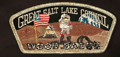 GREAT SALT LAKE COUNCIL BSA OA 520 508 535 50TH APOLLO WOOD BADGE NASA CSP MINT!