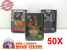 50x SEGA GENESIS OVERSIZED EA CASE CIB -CLEAR PLASTIC PROTECTIVE BOX PROTECTOR
