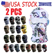 2 Pcs Balaclava Tactical Full Face Mask UV Protection Ski Mask Christmas Gift