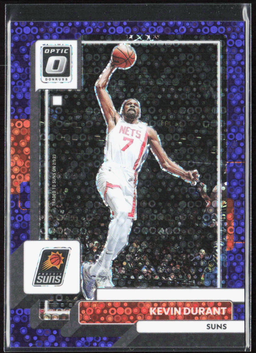2022-23 Panini Donruss Optic Kevin Durant Purple Fast Break Disco Prizm /99 #9