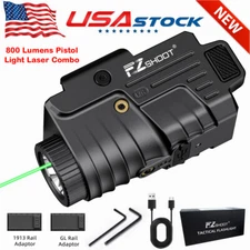 Professional 800 Lumens LED Pistol Green Laser Light Combo Picatinny/GL Mounted