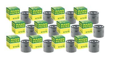 Mann Set of 12 Engine Oil Filters W 712/95 for Audi A3 Q3 Volkswagen Golf Jetta