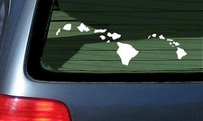 Hawaiian Islands Of Hawaii Island Vinyl Decal Sticker Aloha Two Sizes Included