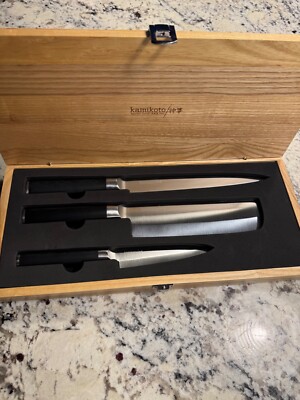 Kamikoto Kanpeki 3pc Knife Set w/COA - New In Box.