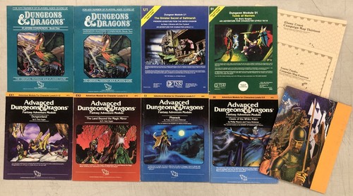 AD&D Module & Maps; Lot of 13; TSR; 1981-84; E-122