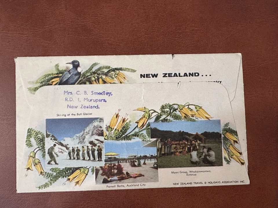 New Zealand COVER 1971 FISHING CACHET TO ENGLAND — 第 2/2 张图片